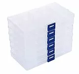 ilauke 6 Stück Sortierbox Aufbewahrungsbox, Plastik Aufbewahrungsboxen Schmuck Sortierboxen 15 Raster für Veranstalter Perlen Ohrring, Einstellbar Sortimentskasten, Schrauben und Angelzubehör