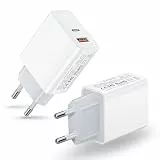 USB C Ladegerät 2er Pack, 20W Schnellladegerät mit 2 USB Ports (USB-C & USB-A), PD 3.0 Power Adapter, USB Netzteil für iPhone, Samsung, iPad - Handy Ladegerät