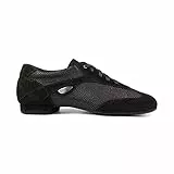 Portdance Damen Tanzschuhe PD07 - Obermaterial: Nubuck/Beverly Schwarz - Größe: EUR 40,5