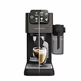 GRUNDIG - KSM 5330 Siebträgermaschine - 1628 W - 15 Bar Pumpendruck - Dark Inox - Milchbehälter 300ml - Touch-Display - BrewSense Technologie - 1,1L Wassertank - Espresso & Cappuccino - Robust