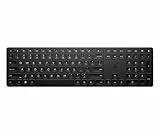 HP 450 Programmierbare Wireless Tastatur, QWERTZ Deutsches Layout, Kabellos 2,4 GHz, Full-Size, 20+ frei belegbare Tasten, Bis zu 20 Monate Akkulaufzeit, Ergonomisch, Schwarz