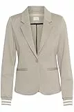 KAFFE Blazer Kinnie Damen Blazer Business Langarm Jacke Spotlich Elegant S, Elephant Skin/Chalk Stripe S