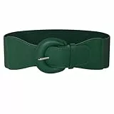 Ro Rox Raya elastischer Krankenschwester - Gürtel Stretch Wide 50er Retro Vintage Taillenkorsett, Grün