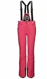 killtec Damen Skihose/Ski-Trägerhose mit abzippbarem Latz und Kantenschutz Laraka, pink, 36, 35247-000