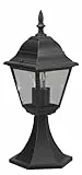 Trio Leuchten Außen Wegeleuchte Livenza 505760132, Aluminium Druckguss, Glas klar, exkl. 1x E27, Schwarz Matt
