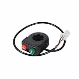 Keenso Lenker, Bremslicht, Bedienknopf, Doppelschalter, On/Off-Schalter, 2 in 1 Motorrad-Scheinwerfer, Universal