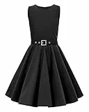 BlackButterfly Kinder 'Audrey' Vintage Clarity Kleid im 50er-Jahre-Stil (Schwarz, 9-10 Jahre)