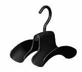 WENKO Handtaschenhalter Herkules, 3er Set Taschenhalter zum Aufbewahren an Kleiderstangen oder als Erweiterung zum Teleskop-System Herkules für mehr Ordnung und Übersicht, 9 x 12,5 x 14 cm, Schwarz