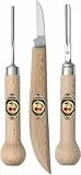 KIRSCHEN Werkzeuge 3450000 | Linolschnittsatz, 3-teilig: Gaißfuß + Gründel + Messer
