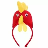 Amosfun Rotes HüHner KostüM Haarband FüR MüTze Lustiges Hahn Stirnband FüR Halloween Und Karneval