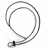 Black Forest Fox Kinnband Kinnriemen Hutfangband Hutband Leder Fangband für Hut Lederriemen verstellbar (Schwarz)