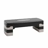 Ultrasport Aerobic Steppbrett I Step Up Board Rutschfest, 3-fach Höhenverstellbar I Fitness Stepper für Zuhause, Stepboard, Stepbench Brett 68 x 28 cm, Grau