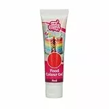 FunCakes Food Colour Gel Rot: Hochkonzentrierte Lebensmittelfarbe für Teig, Sahne, Fondant, Marzipan. Einfache Dosierung. Einzelne Tropfen, um lebendige Farben zu erzeugen. Halal. 30 g.