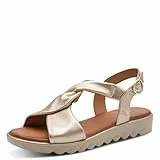 Jana Damen Sandal Flat Vegan GOLD 38