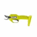 RYOBI 18 V ONE+ Akku-Gartenschere RY18SCA-0 (25 mm Schnittkapazität, 2,5 Sekunden für einen Schnittvorgang, SK5-Stahlklingen, ohne Akku und Ladegerät)