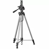 CULLMANN - 52129 - Alpha 2800 Stativ mobile m. Smartphonehalter - 184 - 5 cm Höhe - mit 3-Wege-Kopf - 2 Auszüge - Silber