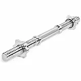 POWER-XTREME KH-G-450 Kurzhantelstange 45cm I Dumbbell Handle I Kurzhantel mit Gewinde I 30mm Durchmesser I Kreuzrändelung I Hochglanzverchromt I Sternverschlüsse