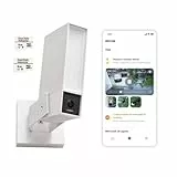 NETATMO Überwachungskamera für den Außenbereich, 2SD, WLAN 5 GHz, 2K HDR, KI-Erkennung Personen/Fahrzeuge/Tiere, LED-Flutlicht 12 W, Sirene 105 dB, lokale Speicherung, ohne Abonement, Weiße, NOC-2-AMZ