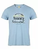 ROADSIGN australia Herren T-Shirt mit Motor Beach Print, Rundhalsausschnitt, sportlicher Look blau, 3XL