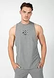Gorilla Wear Cisco Tank Top - grau - modernes leichtes Oberteil mit Logo zum Sport Freizeit Alltag Workout Training aus Baumwolle Spandex für Bewegungsfreiheit funktionell, M
