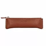 Londo Echtleder Federmäppchen mit Reißverschluss – Elegantes Bleistift Etui, Multifunktionales Schlampermäppchen und Stiftetasche für Büro, Reise & Alltag
