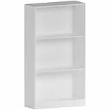 Vida Designs Cambridge Bücherregal mit 3 Ebenen, mittelgroß, weißes Holzregal, Aufbewahrungseinheit, Büro, Wohnzimmermöbel, Holz, 108 x 60 x 24 cm