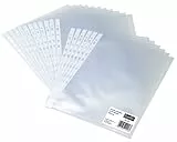 BANTEX Budget Schutzumschlag für Dokumente A4, Transparente Dokumentenhülle, Erbsenmuster, Folienhüllen, Prospekthülle 35 µ, Dokumentenumschlag, Aufbewahrung von Dokumenten, Sichthülle, 200 Stück