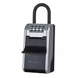 Master Lock Schlüsseltresor mit neuem innovativen Design, Bügel, großem Fassungsvermögen, hoher Sicherheit, Aussen, 19.6 x 7.6 x 5.6 cm, Schlüsselsafe