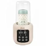 BÉABA Flaschenwärmer & Sterilisator Multi Milk – 5-in-1 Babykostwärmer, Erwärmt Muttermilch und Brei, Auftauen, Schneller Modus & Sterilisation, Schonendes Wasserbad – Farbe Argile