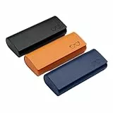 Frdelma Brillenetui Hardcase 3 Stück, PU Leder Hartschalen Etui für Damen und Herren, Stabiles Brillenetui für Sonnenbrille, Lesebrille, Sportbrille und Korrektionsbrille, Kratzfest & Staubdicht