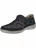 Josef Seibel Herren Kletthalbschuhe New Anvers 81,Weite K (Extra weit),Wechselfußbett,Klettschuhe,Strassenschuhe,dunkelblau,44 EU