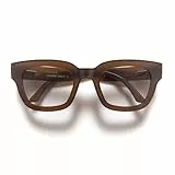 LONDON MOLE® Vegas modebrille | Zero's mit klaren Gläsern | Coole oversized quadratische/rechteckige/trapezförmige Rahmen | Herren Damen Unisex | Feder-Scharnier