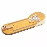 Tischbowling, Mini Desktop Bowling, Holz Desktop Mini Bowling Spiele Set, Mini Bowlingbahn mit 10 Pins, Geschicklichkeitsspiel, für Erwachsene im Büro, auf Partys oder als Spielzeug für Kinderzimmer