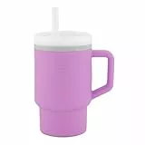 Infantino My 1st Tumbler – Süßer Minibecher mit Auslaufsicherem Strohhalm und Kleinkindfreundlichem Griff, Fördert das Trinken, Leicht zu Reinigen, 255 ml, Lilac