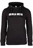 Gorilla Wear - Charlotte Hoodie - Schwarz - Bodybuilding Sport Freizeit Alltag leicht bequem mit Logo Aufdruck aus Baumwolle und Polyester optimale Bewegungsfreiheit, M