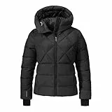 Schöffel Damen Ins Jacket Boston L, warme Winterjacke aus recycelten Materialien, leichte Steppjacke mit Kapuze, winddicht und wasserabweisend, black, 40