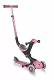 GLOBBER GO-UP Deluxe – 3 in 1 Dreirad, 120/80 mm, ABEC 5, 3-rädrig, höhenverstellbar, Klappmechanismus, pink