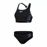 Speedo Damen Bikini Set Placement Black-True Cobalt-Curious Blue 36