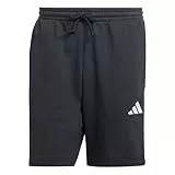 adidas Men's Essential Three Stripes French Terry Short, Black/White, XXL