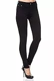 Elara Damen Stretch Hose Skinny Fit Jegging Chunkyrayan H01 Black 38N (M)