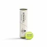 Dunlop Tennisball Trainer, VDT Offizieller, Premium Tennis Trainingsball - für Sand, Hartplätze und Rasen (4 Bälle)