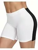 AURUZA Anti Scheuern Damen Radlerhose (Schwarz Weiß, M)