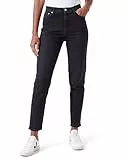 Calvin Klein Damen Jeans Hose Mom Fit, Schwarz (Denim Black), 29W