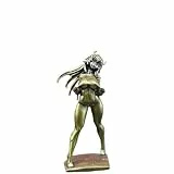 Messing-Statue in stehender Haltung, schüchterner Badeanzug, Schönheit, weibliche Miniaturen, Metall, süße Frauen-Skulptur, Figuren, Körperkunst, Schreibtisch-Briefbeschwerer, Ornamente, AUT