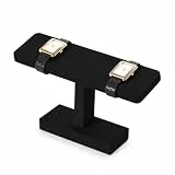 Oirlv Mikrofaser Uhrenständer,Uhrenhalter Schmuckständer,Watch Stand,Schmuck Armband Organizerständer(Schwarz)
