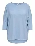 Only Carmakoma Damen Carlamour 3/4 Top JRS Noos, Soft Chambray, L