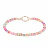 Tamaris Beads Charms Collection aus Edelstahl - Armbänder kombinierbar Charm-Sets & individualisierbare Geschenkidee - Roségold-Rosa