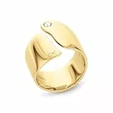 Calvin Kein Klein Ring für Damen Kollektion CK CHERISHED in Gelbgold verziert mit einem Kristall - 35000663D