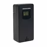 Wireless Sensor Für FanJu Wetterstation Kabelloser Außensensor Innensender Temperatur Luftfeuchtigkeit Sender 43392 MHz 60M Reichweite Wandhalterung Tischständer Weiß Kunststoff Für FanJu 3378(black)