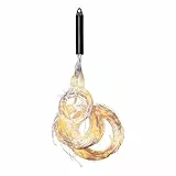 EGLO Lichterkette Dew Drop, Deko Wohnzimmer Schlafzimmer, LED Kette, Stahl in silber, Kunststoff in transparent warmweiß, 300 cm